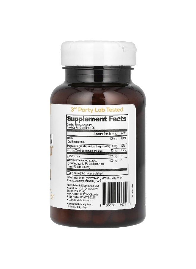 Natural Stacks Natural Stacks, Serotonin Brain Food , 75 Vegan Capsules  - Image 2