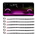 Wevdn 6 PCS 15 LED Strip Underbody Light DC 12V 1Ft Flexible Underglow Car LED Light Strip with 6 Inch Wire Waterproof LED Interior Exterior Decoration for Car Truck Motorcycle Pink - Image 2