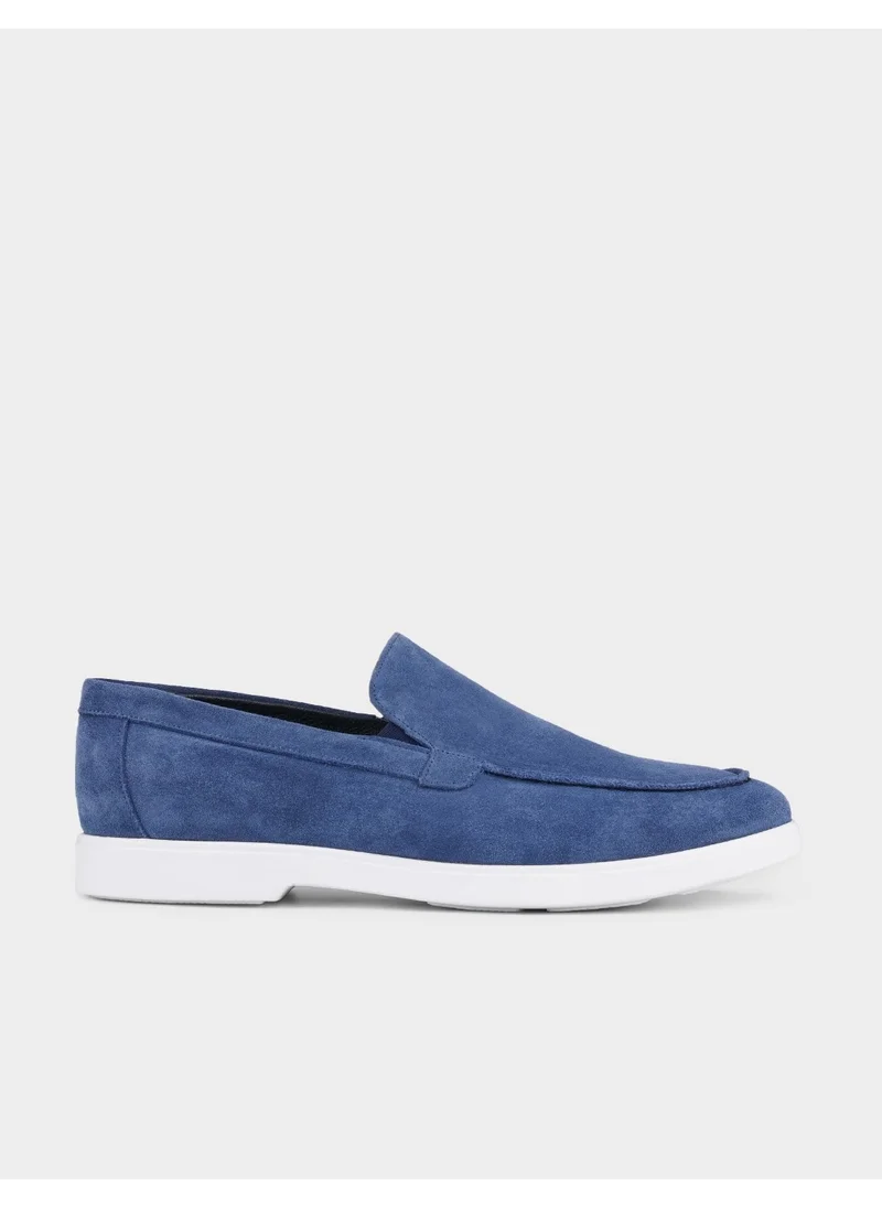 Cabani Leather Blue Suede Men's Casual Shoes