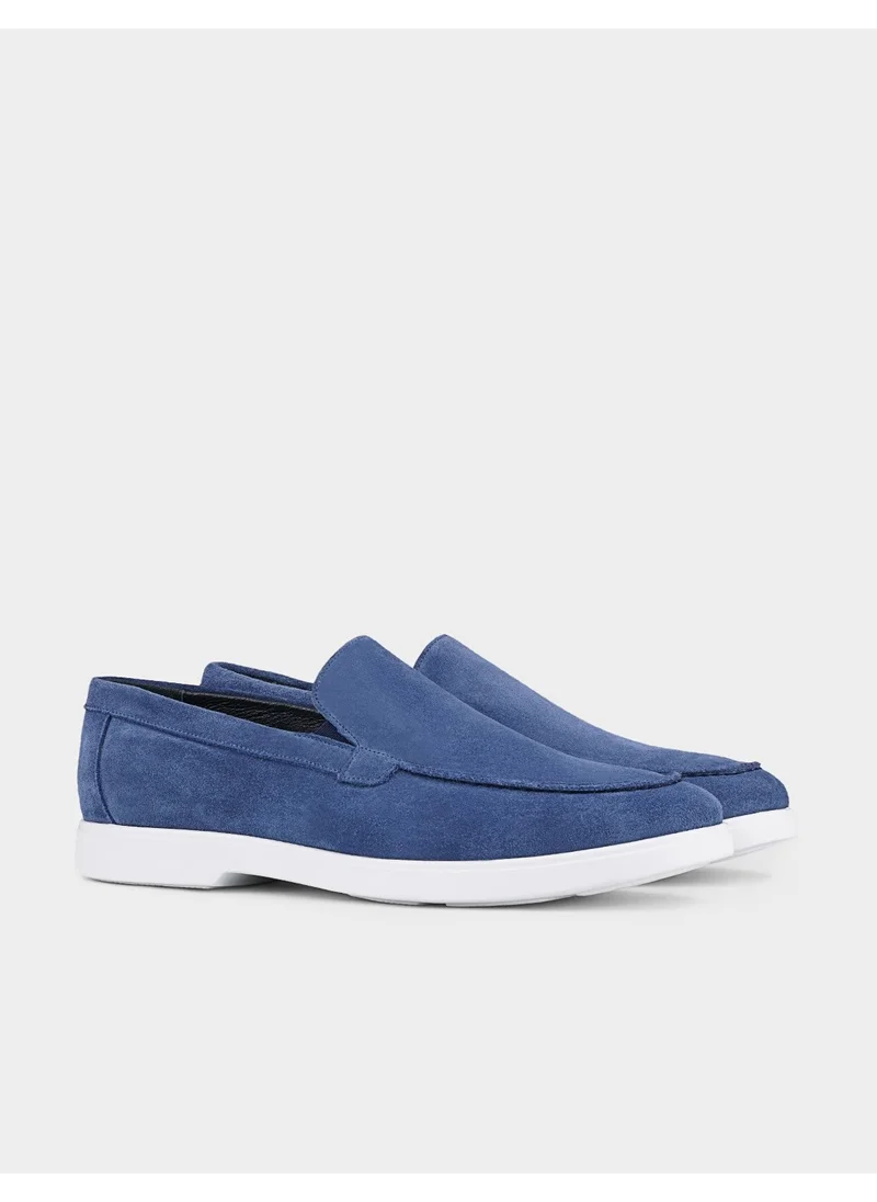 كاباني Leather Blue Suede Men's Casual Shoes