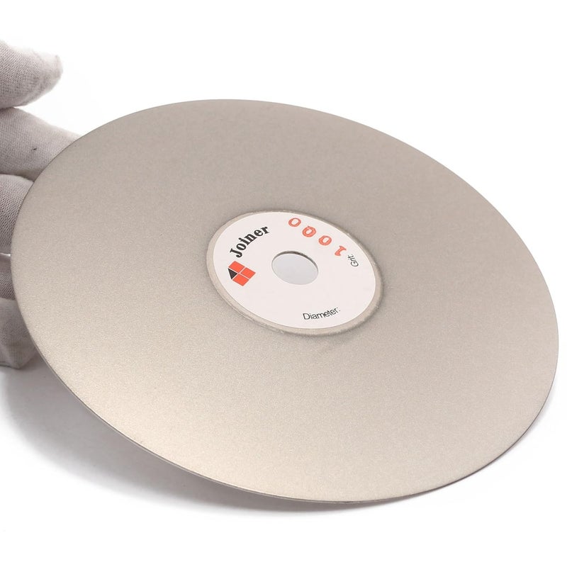 JOINER 6" inch 150 mm Grit 1000 Diamond Grinding Disc Abrasive Wheel Coated Flat Lap Disk Jewelry Tools for Gemstone Glass Rock Ceramics - Image 4