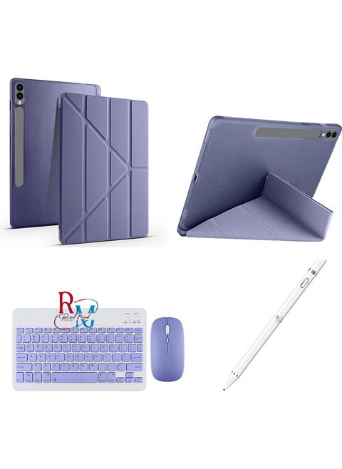 Redmud Technology Samsung Galaxy Tab S9 Fe Plus 12.4 Inch Compatible Stand Case Touch Pen and Keyboard Mouse Set of 3