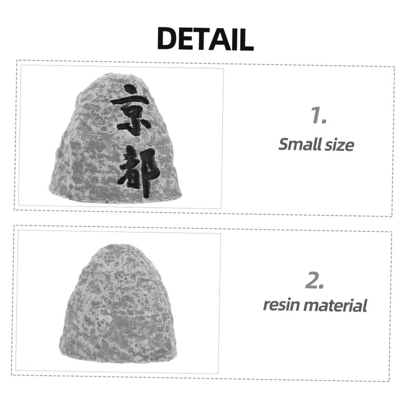 Mini Japanese Stele Figurine Stone Crafted For Bonsai Terrarium Zen Office Desk Decor - Image 4