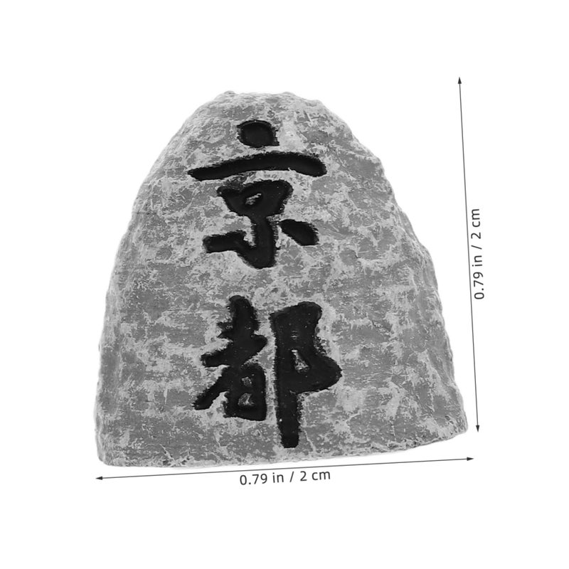 Mini Japanese Stele Figurine Stone Crafted For Bonsai Terrarium Zen Office Desk Decor - Image 3