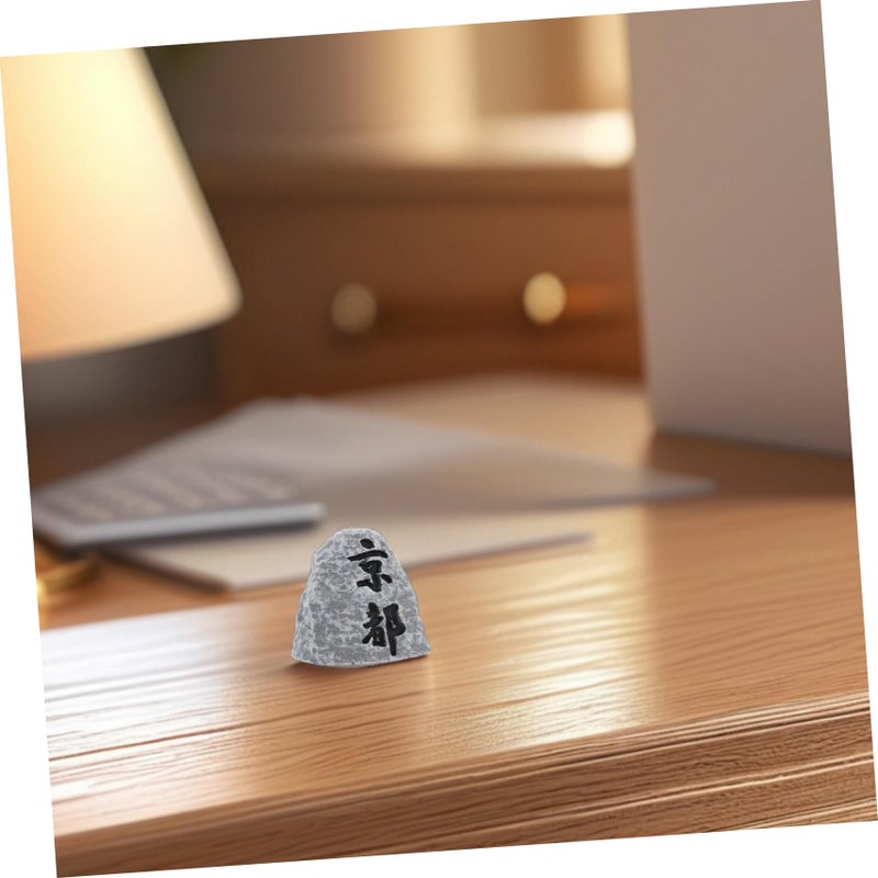 Mini Japanese Stele Figurine Stone Crafted For Bonsai Terrarium Zen Office Desk Decor - Image 5
