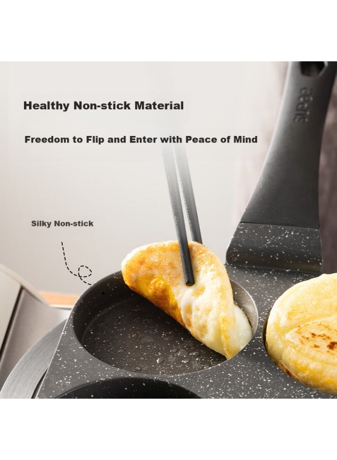 Supor Non-stick Steak And Egg Pan, Flat Bottom Four-hole Breakfast Pan, Maifanshi Color Multifunctional Pot Ej04lap02 - Image 3