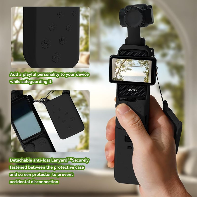 GetZget® Silicone Cover Compatible with DJI Osmo Pocket 3 Creator Combo Camera Scratch Protector Cover Case Accessories (Black) - Image 5