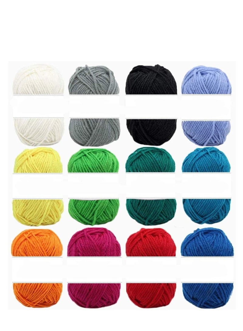 Y&D Yarn 12 x 50g Balls of Assorted Double Knitting Crochets Coloured Acrylic Set - Image 1