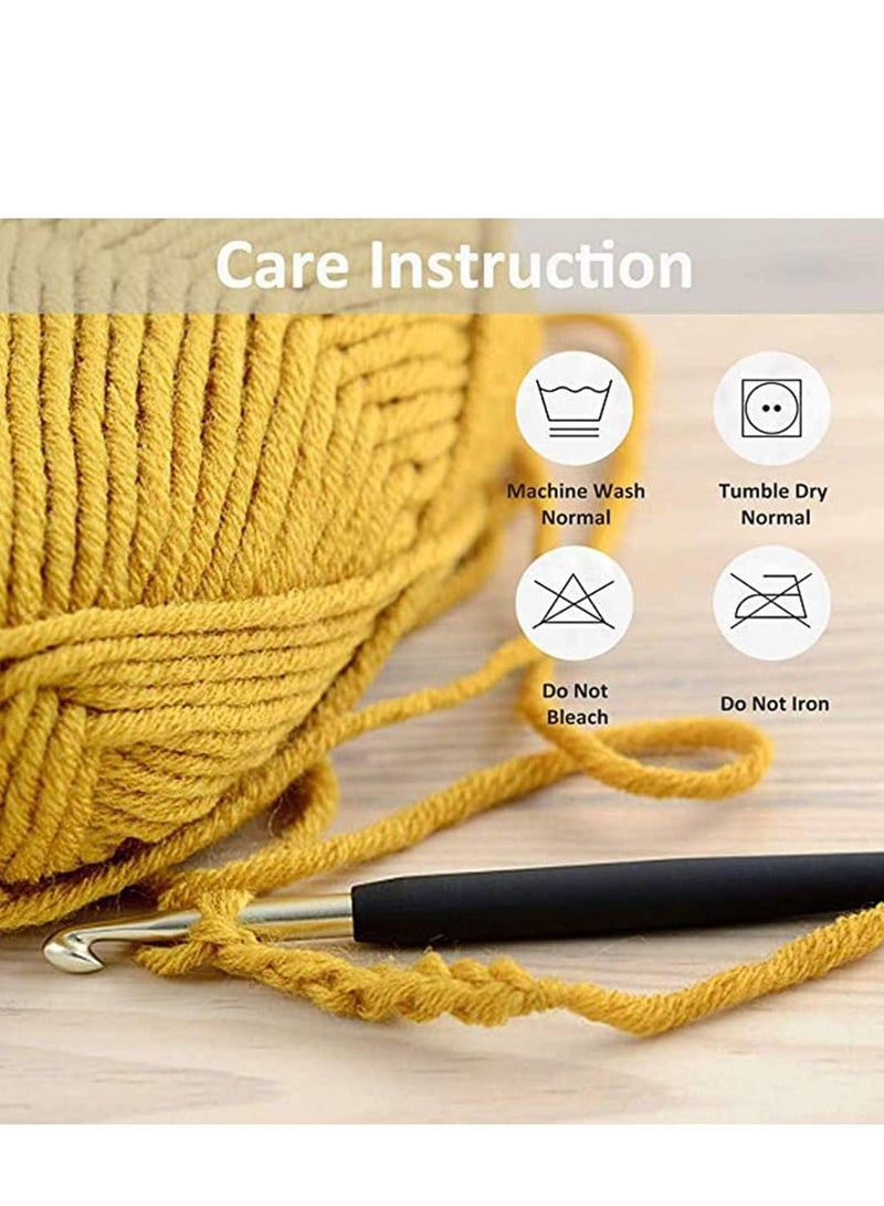 Y&D Yarn 12 x 50g Balls of Assorted Double Knitting Crochets Coloured Acrylic Set - Image 2