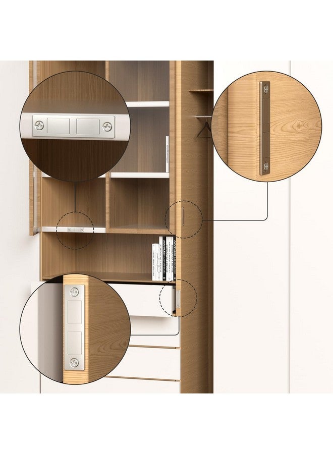 Jiayi Magnetic Door Catch, Jiayi 30 Lb Cabinet Magnet Door Catches Heavy Duty, 2 Pack Magnets Door Closer, Screw on Magnet Closet Door Catch, Double Drawer Magnets Latch for Wardrobe Cabinets Closing - Image 4