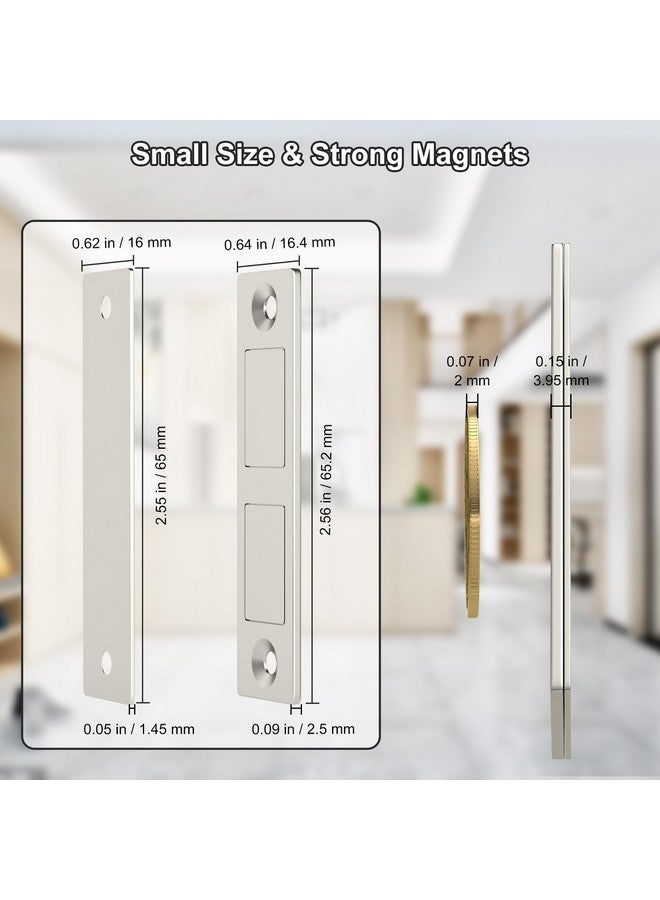 Jiayi Magnetic Door Catch, Jiayi 30 Lb Cabinet Magnet Door Catches Heavy Duty, 2 Pack Magnets Door Closer, Screw on Magnet Closet Door Catch, Double Drawer Magnets Latch for Wardrobe Cabinets Closing - Image 3