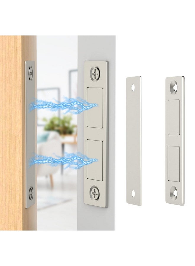 Jiayi Magnetic Door Catch, Jiayi 30 Lb Cabinet Magnet Door Catches Heavy Duty, 2 Pack Magnets Door Closer, Screw on Magnet Closet Door Catch, Double Drawer Magnets Latch for Wardrobe Cabinets Closing - Image 1
