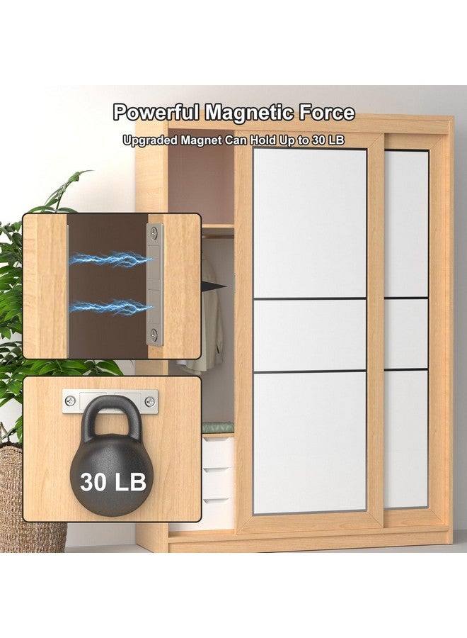 Jiayi Magnetic Door Catch, Jiayi 30 Lb Cabinet Magnet Door Catches Heavy Duty, 2 Pack Magnets Door Closer, Screw on Magnet Closet Door Catch, Double Drawer Magnets Latch for Wardrobe Cabinets Closing - Image 2