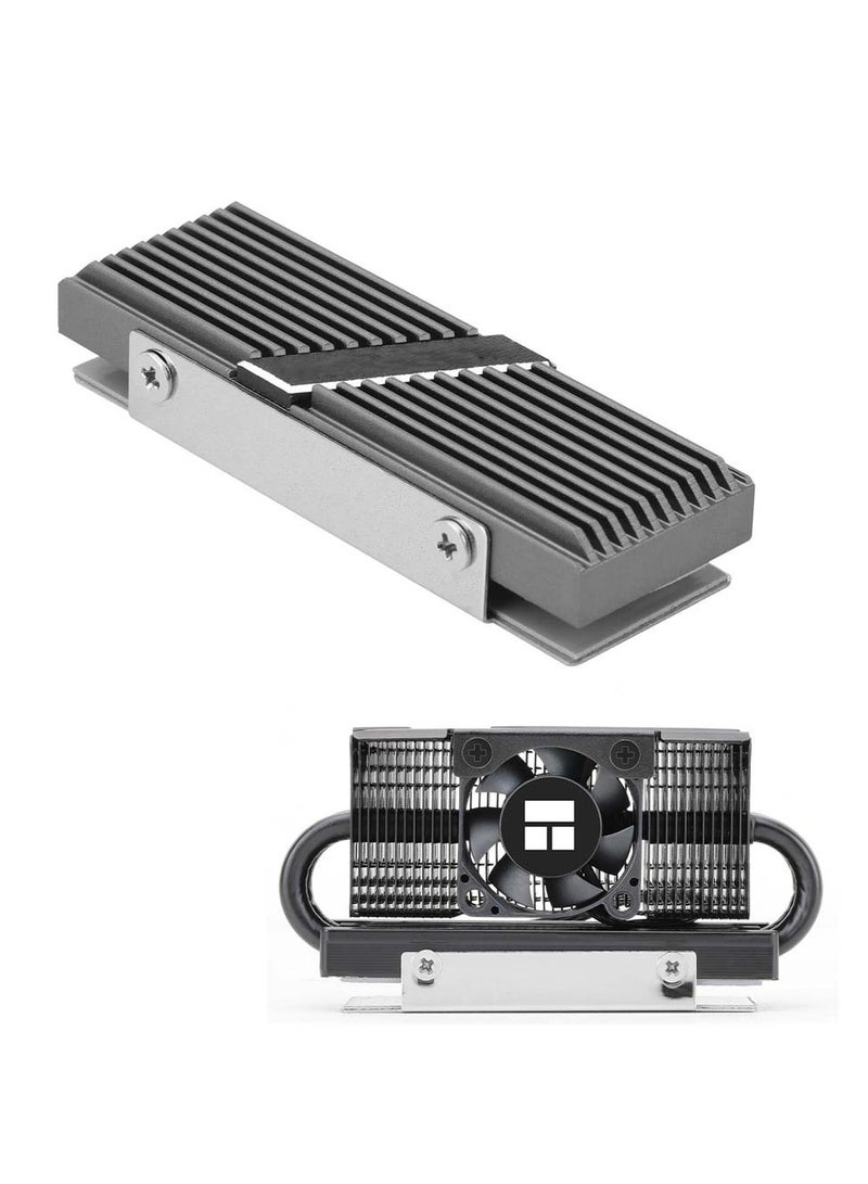 TR-M.2 2280 Type A G 2280 Heatsink for SSD Cooling M.2 2280 Heatsink Cooler, Aluminum, with 2 Thermal Conductivity, Desktop High Performance SSD Cooler (Gray)
