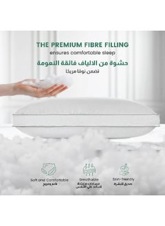 Rest Gusset Plush Pillows Queen Size Set Of 2 ( 50X75Cm/20”X30”) Bed Pillows For Sleeping, Gusset Plushed Pillows For Back, Stomach Or Side Sleepers, Hotel Pillows With Down Alternative Filling  - Image 2