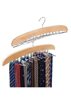 HOOPZOZA 2Pack Tie Belt Hangers Adjustable 24 Clip Scarf Racks Holder Hook Hanger for Closet Organizer Storage  - Image 1