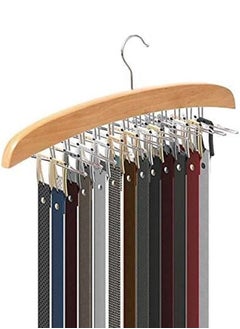 HOOPZOZA 2Pack Tie Belt Hangers Adjustable 24 Clip Scarf Racks Holder Hook Hanger for Closet Organizer Storage  - Image 2