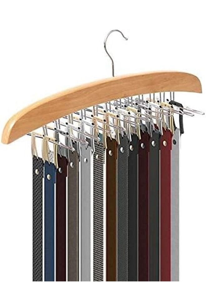 HOOPZOZA 2Pack Tie Belt Hangers Adjustable 24 Clip Scarf Racks Holder Hook Hanger for Closet Organizer Storage  - Image 2