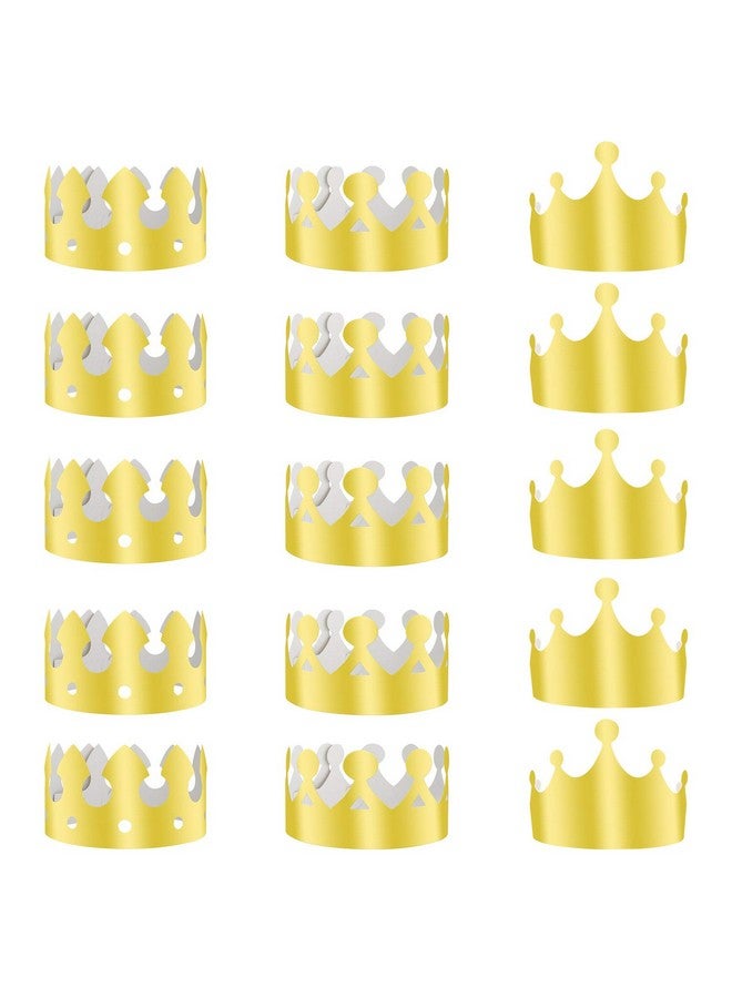 Tuparka 36 Pcs Paper Crowns Hat Gold Foil Crowns Paper Party Hat For Birthday Party, Baby Shower - Image 1
