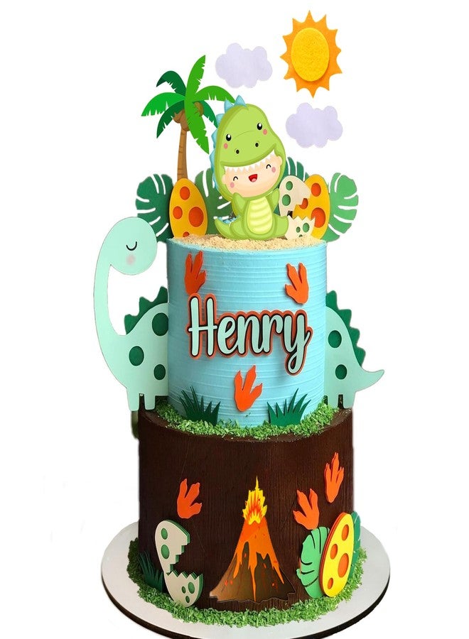 DRWATE 25PCS Dinosaur Cake Toppers Dinosaur Cake Decorations with Cute Dinosaur Model Double Sides Dinosaur Cupcake Toppers (1) - Image 1