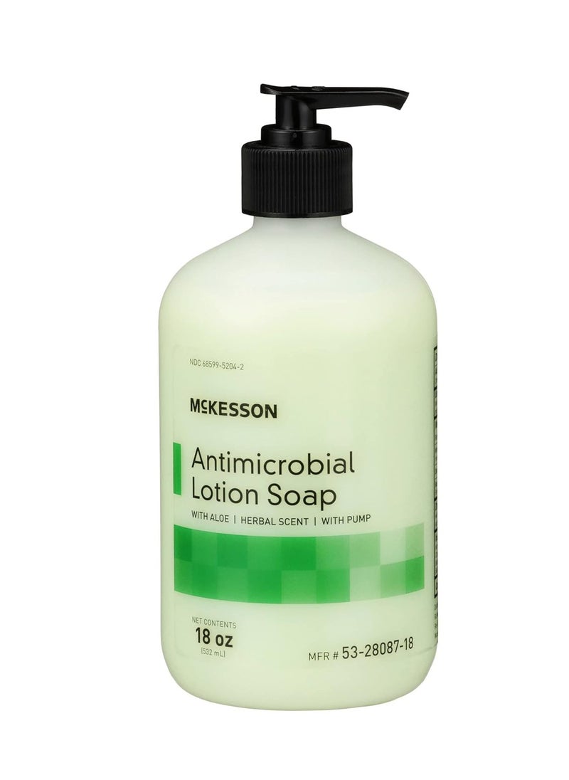 McKesson Antimicrobial Lotion Hand Soap with Aloe, Herbal Scent, 18 oz - pzsku/Z96CFE1DA19A466046FC9Z/45/_/1740662191/51023059-db54-42ed-8b4c-a03aec431054