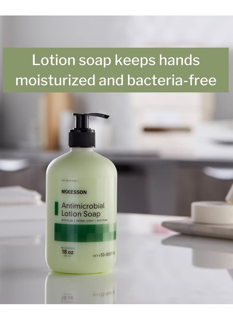 McKesson Antimicrobial Lotion Hand Soap with Aloe, Herbal Scent, 18 oz - pzsku/Z96CFE1DA19A466046FC9Z/45/_/1740662194/01e9d62e-d5cb-4c0d-a97c-e74b8a6770dc