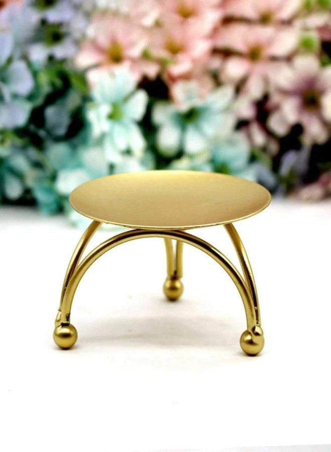 PIKIFY Circular Steel Candlestick Candle Holder, Modern Creative Light Tools. (Gold) (2) - Image 3