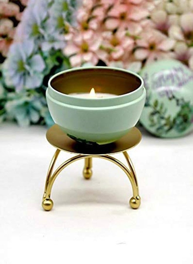 PIKIFY Circular Steel Candlestick Candle Holder, Modern Creative Light Tools. (Gold) (2) - Image 1