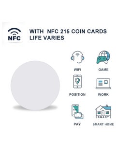 Excefore 10pcs NFC 215 Cards NTAG215 NFC Round Cards NFC 215 Card Tag Compatible With TagMo And Amiibo and NFC Enabled Mobile Phones And Devices  - Image 4