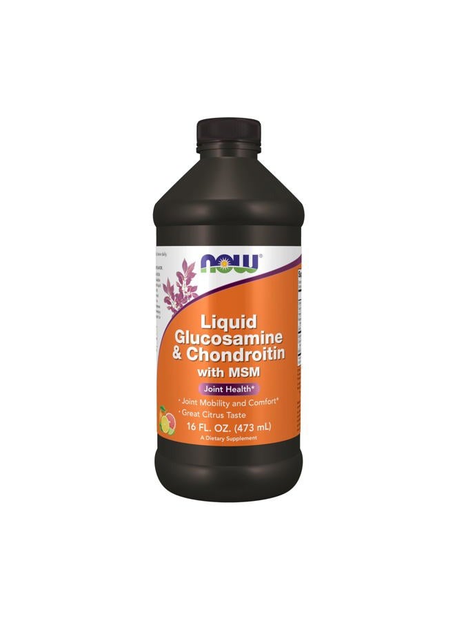 now Foods Liquid Glucosamine & Chondroitin with MSM (16oz) - Image 1