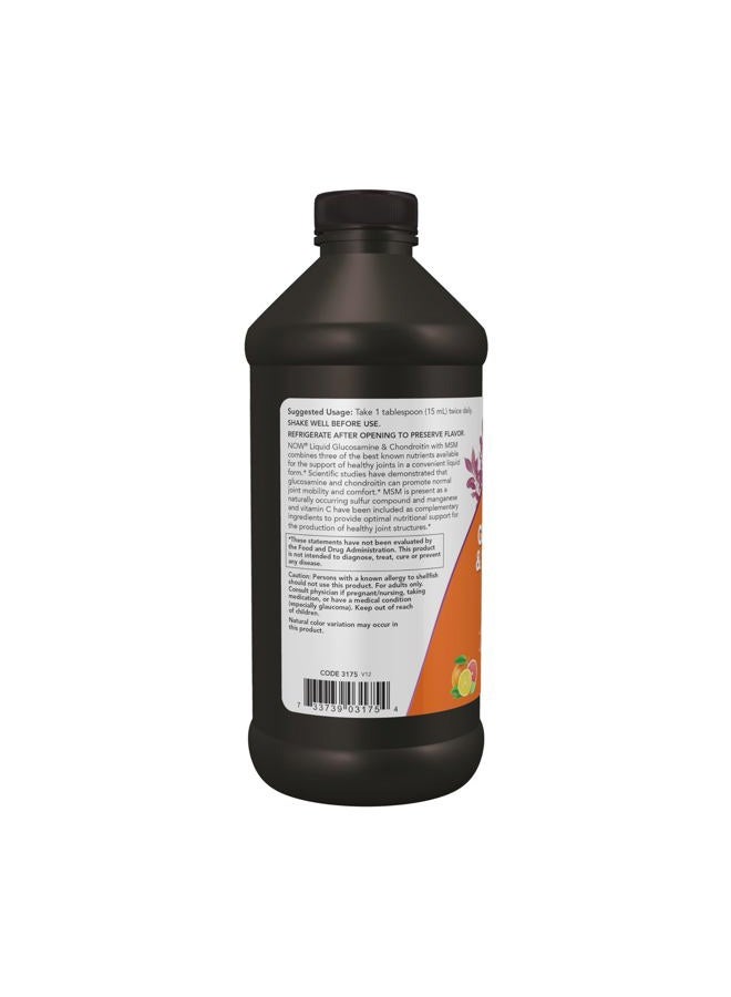 now Foods Liquid Glucosamine & Chondroitin with MSM (16oz) - Image 2