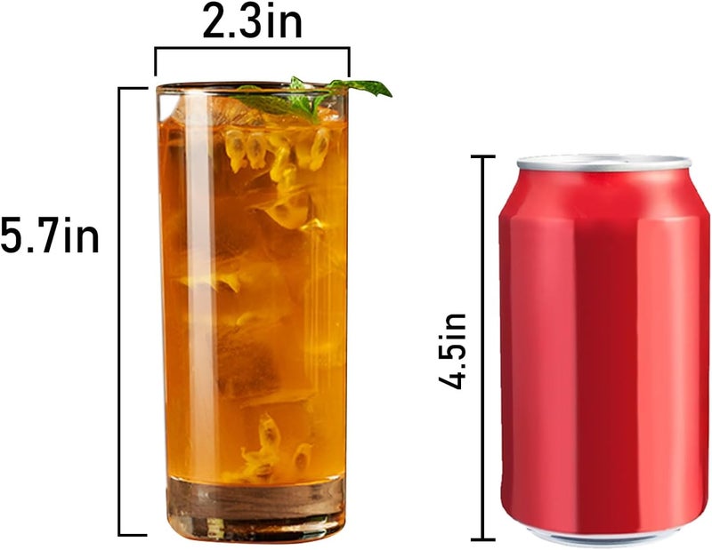 PARACITY Highball Glasses Set of 4, Drinking Glasses 10 Oz, Clear Glass Cups, Tall Tumbler Water Glasses, Glassware Set for Cocktail, Coffee, Mojitos - Image 2