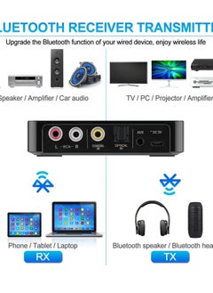 Bluetooth 5.0 Transmitter Receiver 3 in 1 Blue Tooth Adapter 3.5mm AUX RCA USB for W ireless Hi-Fi Stereo Audio Music Compatible with Home Car Sound System - pzsku/Z96D0159DA29574E7B1ABZ/45/_/1730910966/4c955816-911c-4083-8bbf-fb26c18915e6