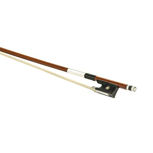 M MI & VI MI&VI NB-510 Brazilwood Violin Bow 4/4 (Full Size) with Ebony Frog | Octagonal Silver Mount | Well Balanced | Light Weight | Mongolian Horse Hair - MIVI Music - Image 3