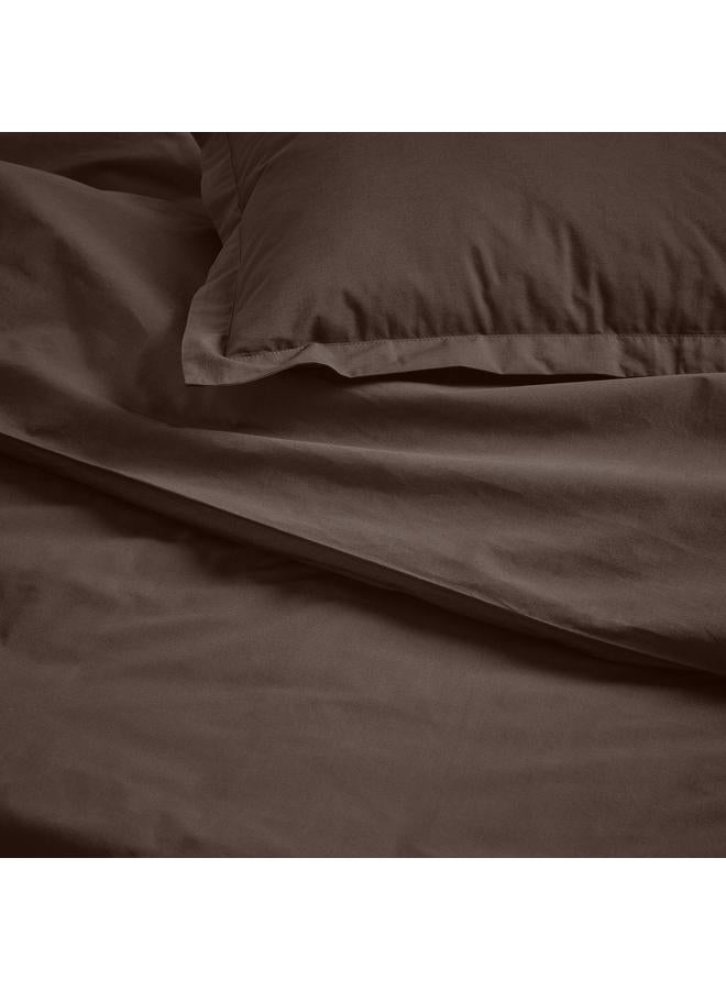 erorex Duvet Cover And 2 Pillowcases, Brown, 240X220/50X80 Cm - Image 2