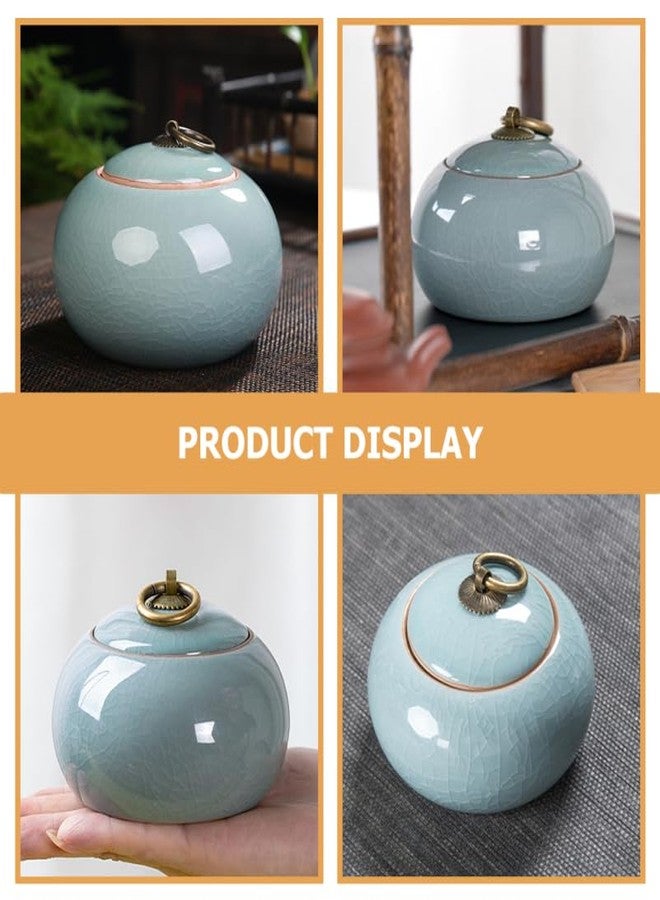 Hemobllo 250ml Vintage Storage Jars Ceramic Tea Canister with Lid for Tea Storage Airtight Kitchen Jar Multi-function Ceramic Container for Home and Pantry - Image 5