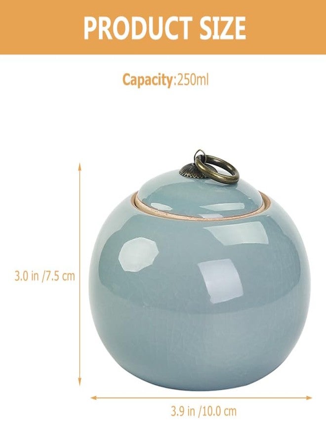 Hemobllo 250ml Vintage Storage Jars Ceramic Tea Canister with Lid for Tea Storage Airtight Kitchen Jar Multi-function Ceramic Container for Home and Pantry - Image 2