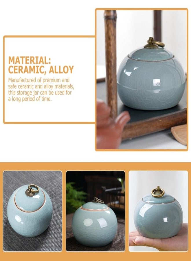 Hemobllo 250ml Vintage Storage Jars Ceramic Tea Canister with Lid for Tea Storage Airtight Kitchen Jar Multi-function Ceramic Container for Home and Pantry - Image 4