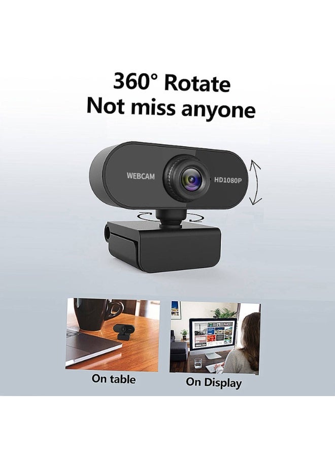 Haysenser USB Webcam Full HD 1080p with Built-in Microphone – Plug & Play for PC & Laptop | Perfect for Online Classes & Office Meetings - Image 3