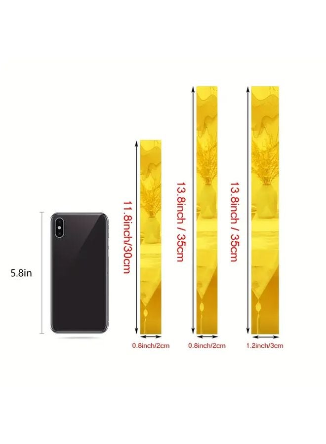 10Pcs Black Self Adhesive Removable Acrylic Mirror Wall Stickers Decor - Image 4