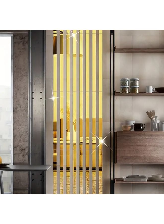 10Pcs Black Self Adhesive Removable Acrylic Mirror Wall Stickers Decor - Image 3