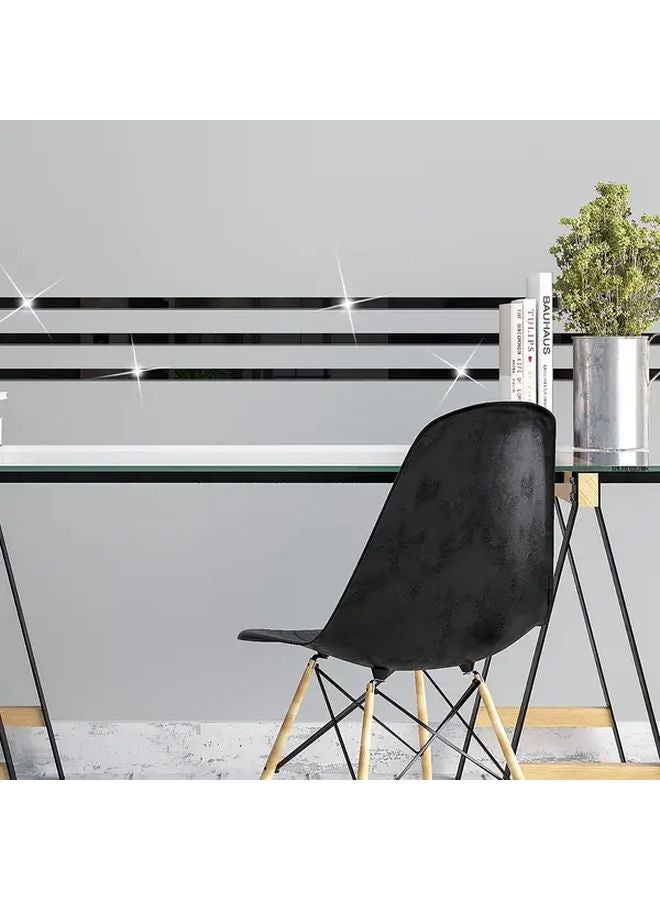 10Pcs Black Self Adhesive Removable Acrylic Mirror Wall Stickers Decor - Image 5