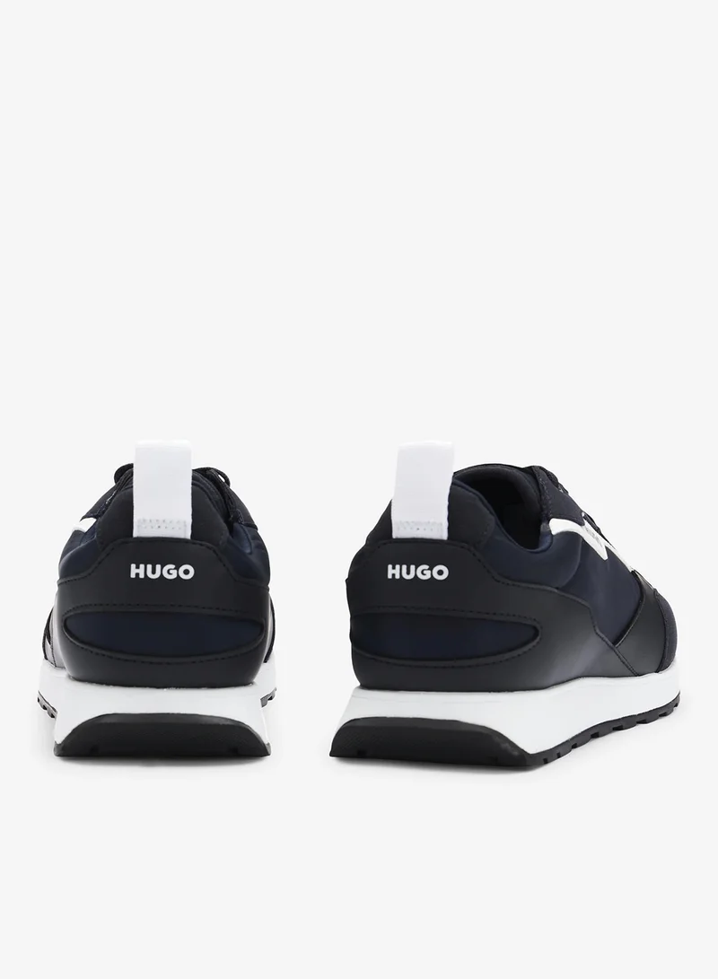 HUGO Mixed-material trainers with branded accents