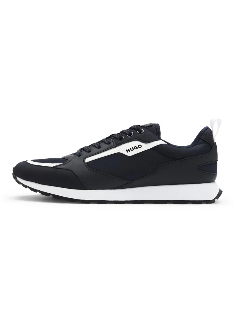 HUGO Mixed-material trainers with branded accents