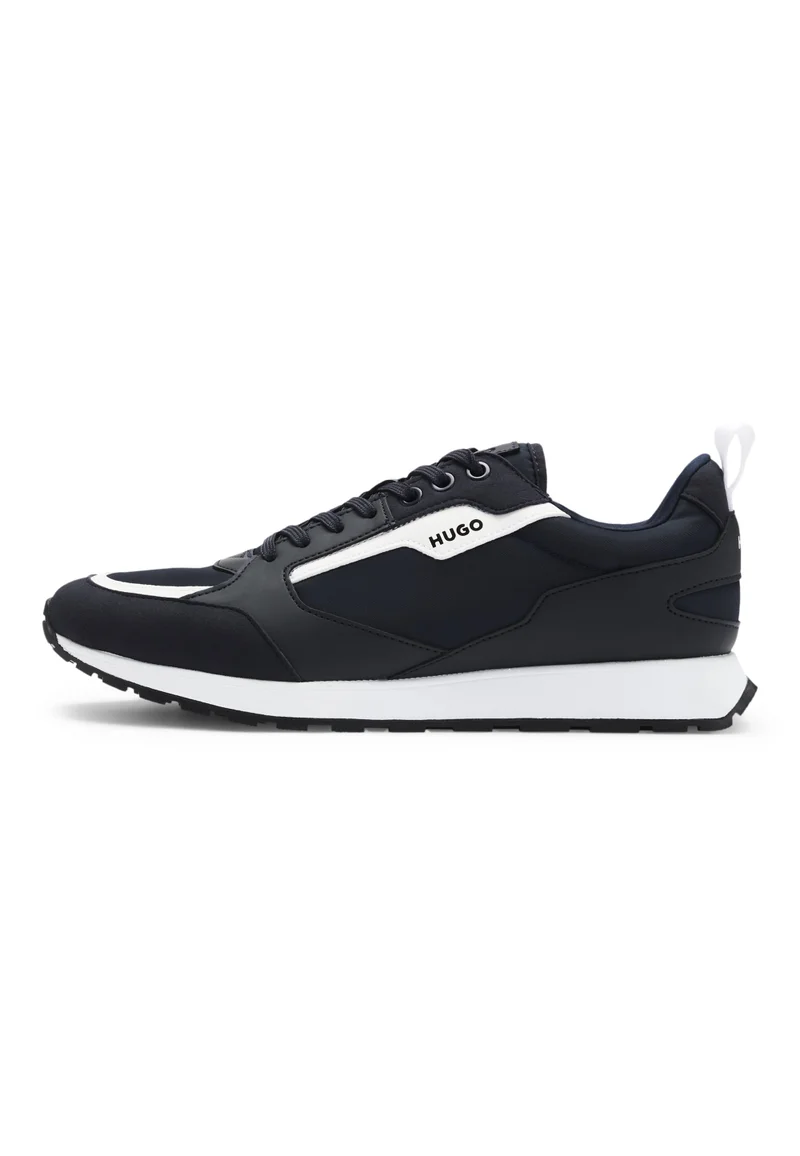 HUGO blue Mixed-material sneakers with branded accents for Men | Best Price UAE