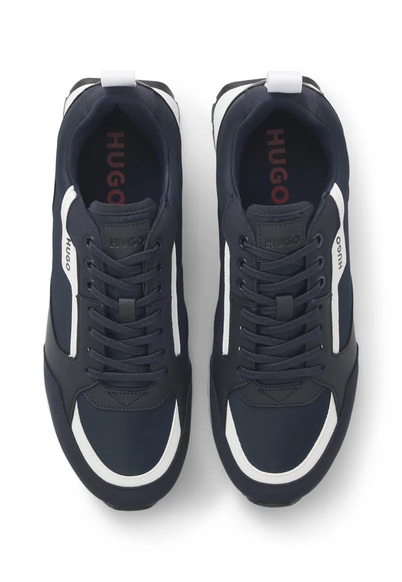 HUGO blue Mixed-material sneakers with branded accents for Men | Best Price UAE