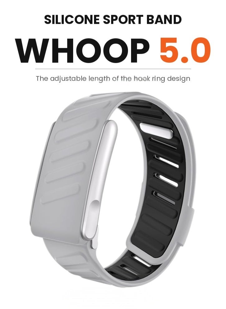 ZERO LIFESTYLE Silicone Sport Band Compatible with Whoop 5.0 Band Strap for Men and Women, Breathable and Waterproof Silicone Wristband Compatible with whoop mg band, Replacement Wrist bands Straps for Whoop 5.0 - Image 2