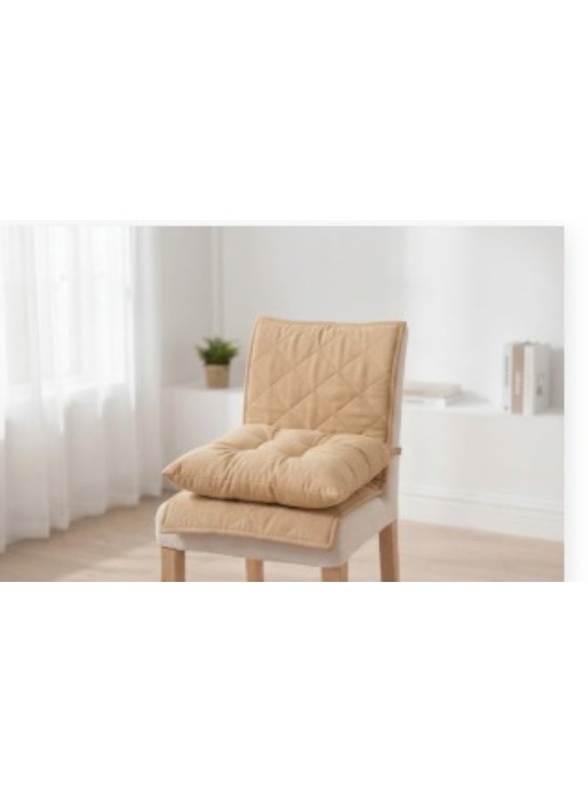 Luxury Velvet Chair Pad with Elegant Piping (45 x 45 cm) – Thick Padded Seat Cushion for Dining Chairs, Office, Home & Café – Soft & Comfortable Tufted Design - Image 3