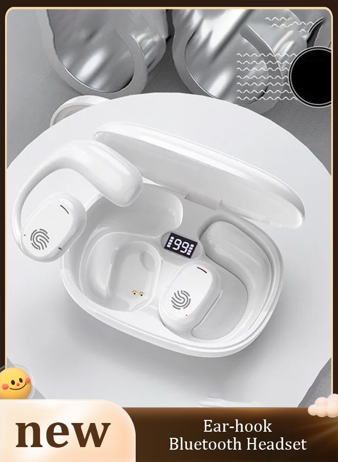 EarHook Bluetooth Earbuds with Crystal Clear Sound Waterproof Sports Earphones with a Built-in Microphone Wireless Earphones for mobile phones, featuring over 30 hours of battery life, perfect for the gym, running, and driving. - Image 1