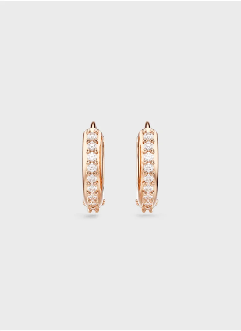 سواروفسكي Matrix Stone Detail Hoop Earrings